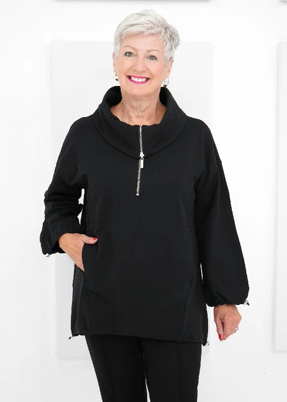 Liv - Foldover Zip Pullover -SALE