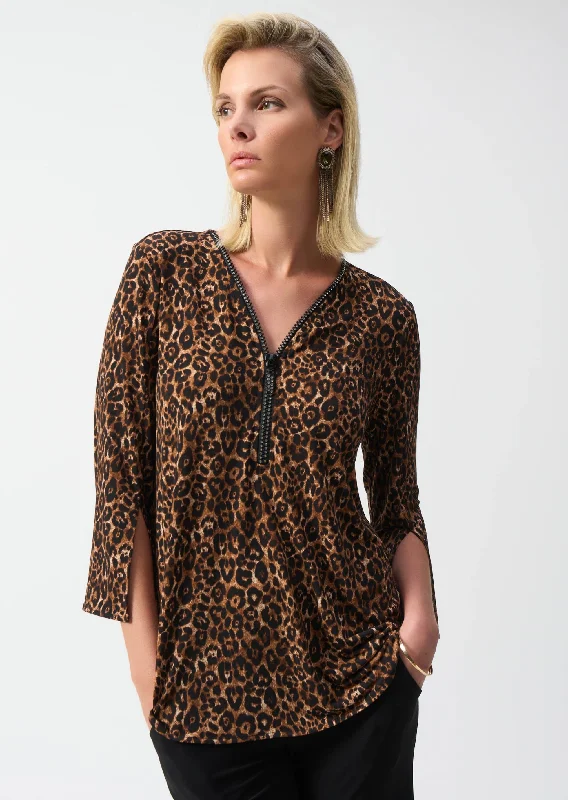 Joseph Ribkoff - Animal Print Fit and Flare Tunic -SALE