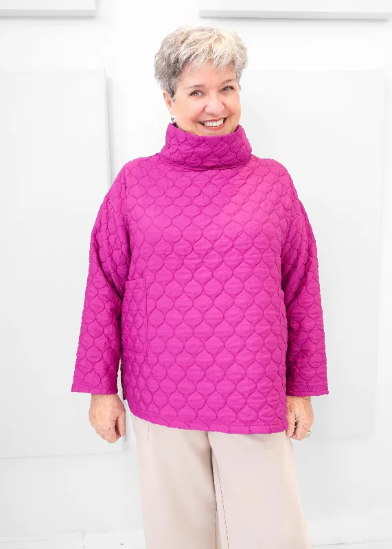 Gilmour - Quilted Mock Neck Top -SALE