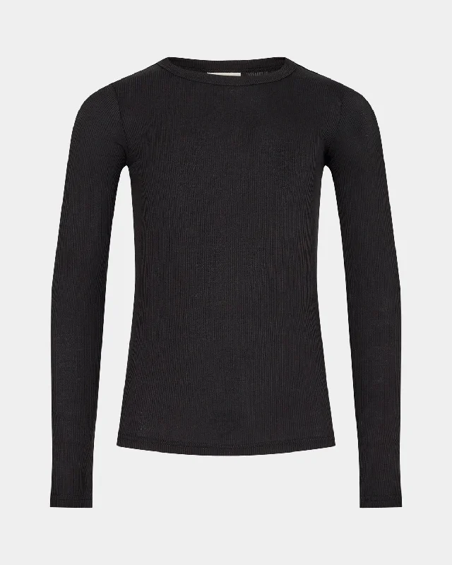 PETRICIASY T-SHIRT LONG SLEEVE - Black