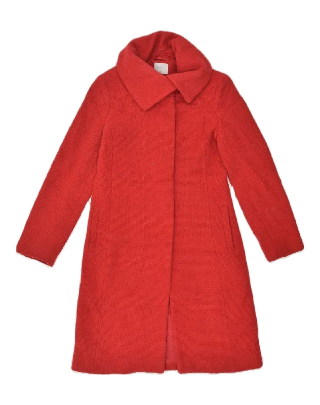 OASIS Womens Overcoat UK 10 Small  Red Cotton