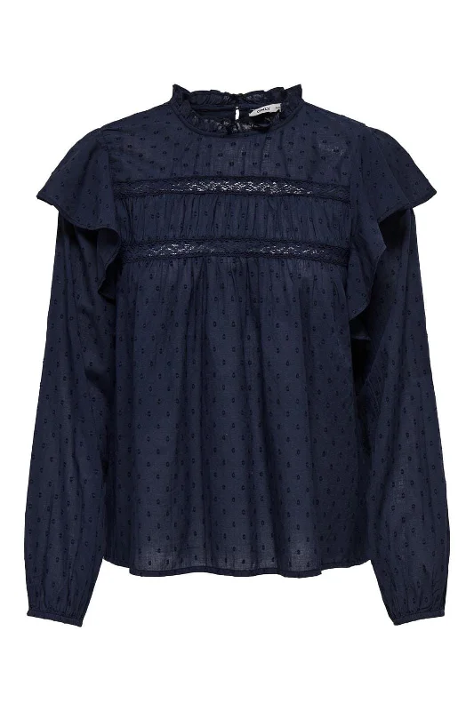 Only - Onlkatti L/S Dobby Top - 4591846 Navy Blazer