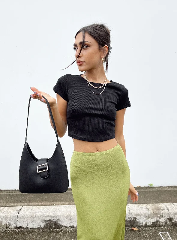 The Classic Cropped Tee Black