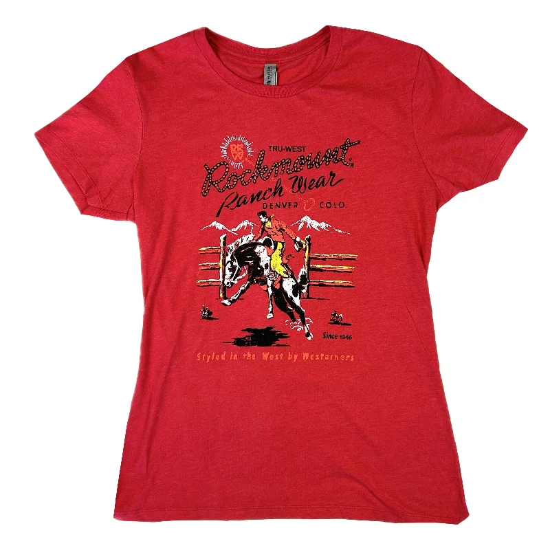 Women's Red Rockmount Bronc Western T-Shirt