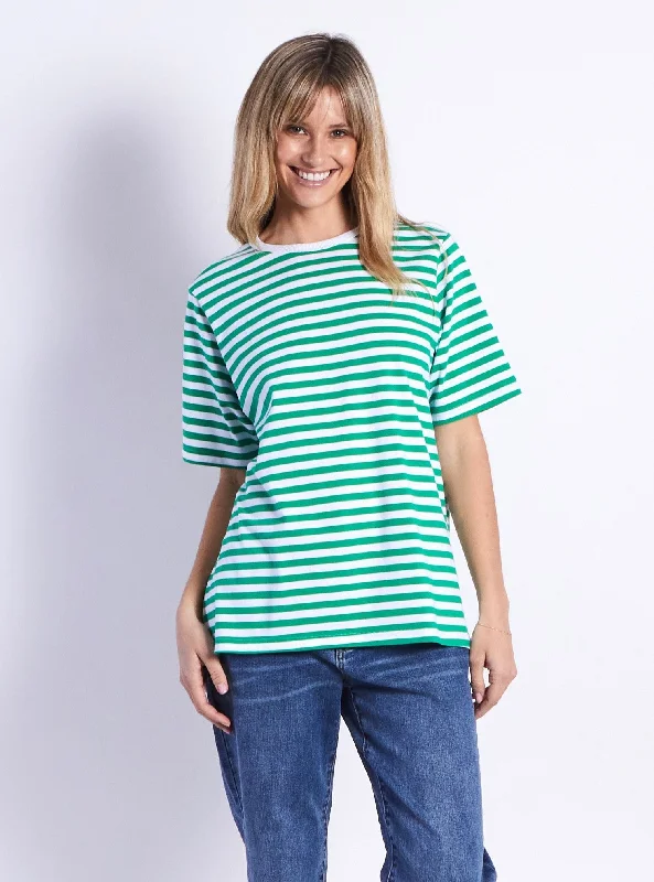 Brunswick Short Sleeves Tee - Green Stripes