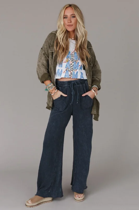 Relaxing Robin Wide Leg Pant - New Navy