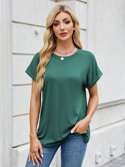 Florira Round Neck Short Sleeve T-Shirt