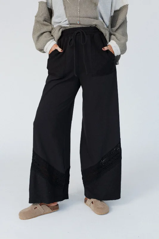 The Nest Lyrical Wide Leg Pants - Black