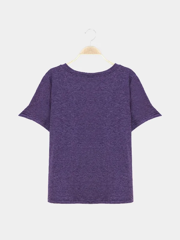 Custom V-Neck Purple T-Shirts