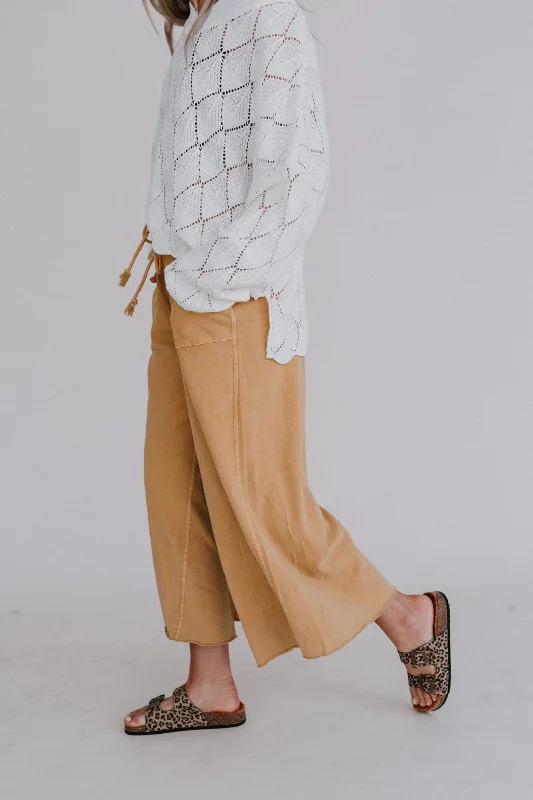 Relaxing Robin Wide Leg Pant - Mustard