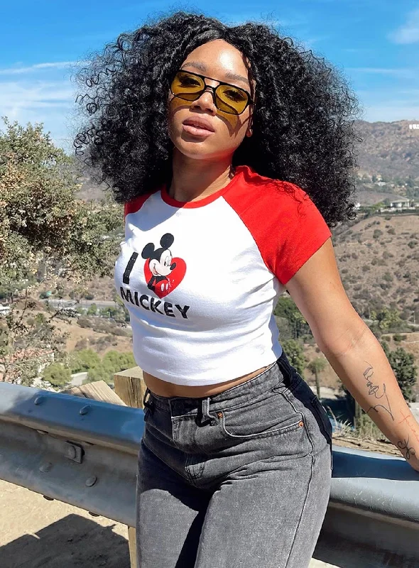 Disney I Love Mickey Tee White / Red