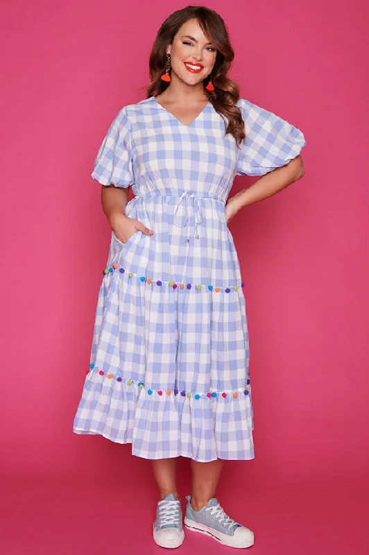 Treasure Blue Check Dress