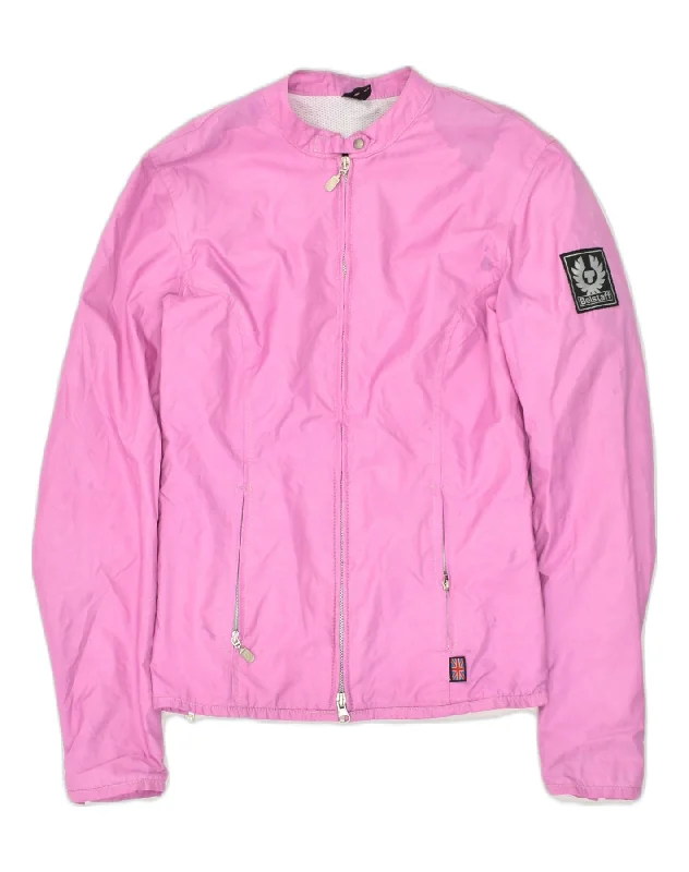 BELSTAFF Womens Bomber Jacket IT 40 Small Pink Nylon