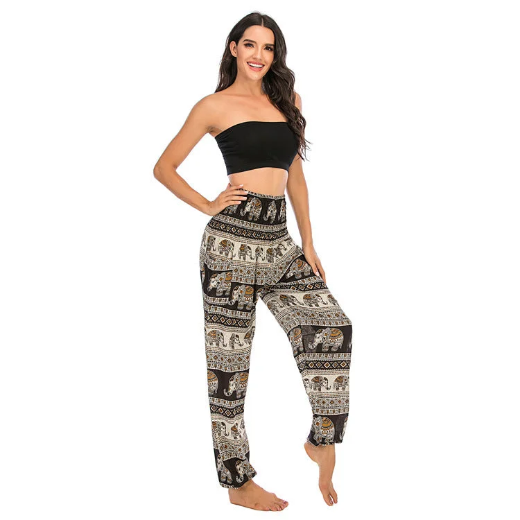 Thailand Elephant Bloomers Yoga Clothes Casual Trousers