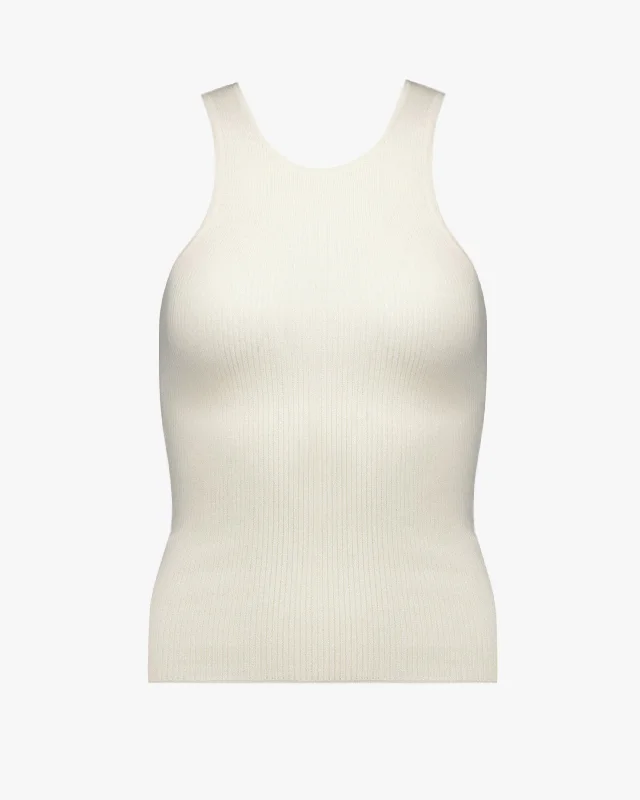 Harper Fine Ribbed Cashmere Tank