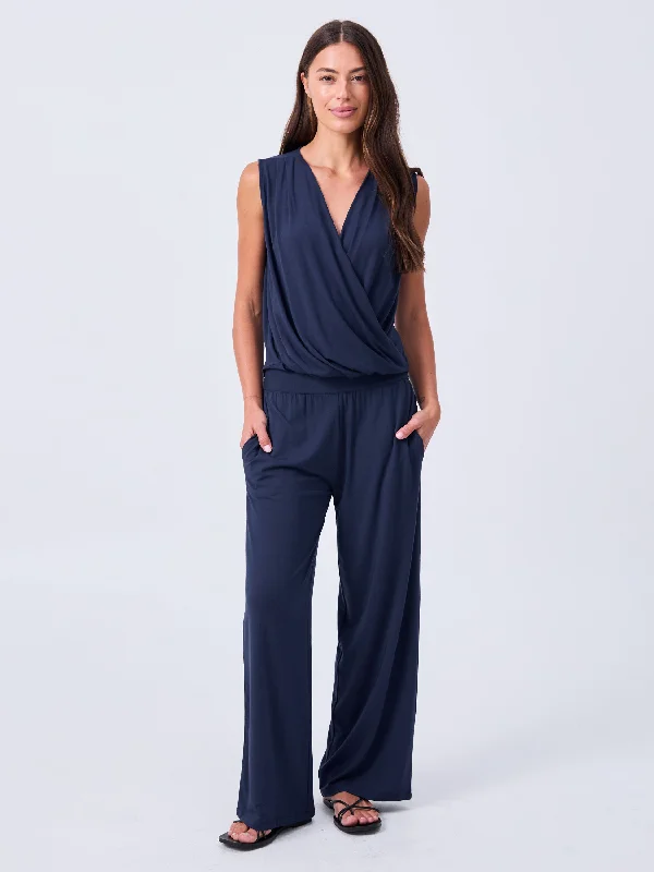 Nomad Modal Wide Leg Pant - Navy