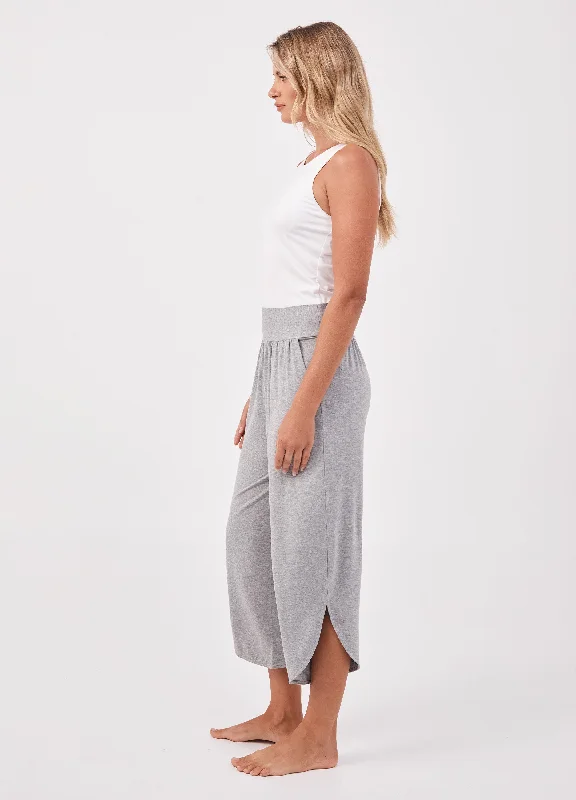 The Curve Hem Pant - Melange Grey