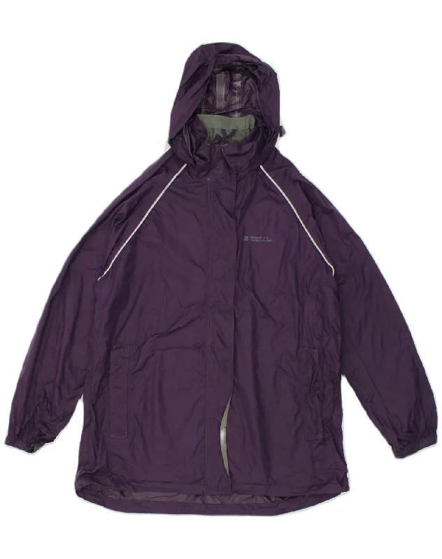 MOUNTAIN WAREHOUSE Womens Hooded Windbreaker Jacket UK 12 Medium  Purple