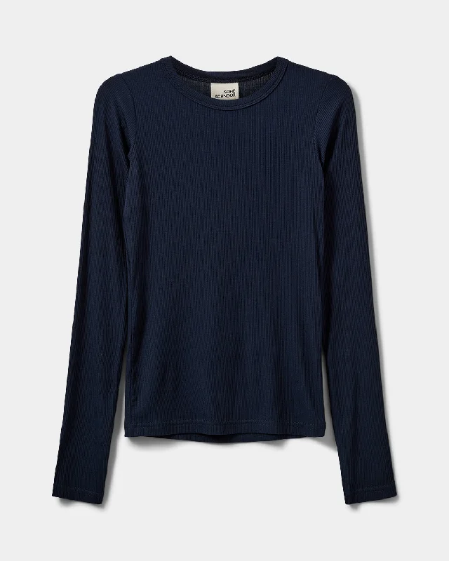 PETRICIASY T-SHIRT LONG SLEEVE - Navy Blue