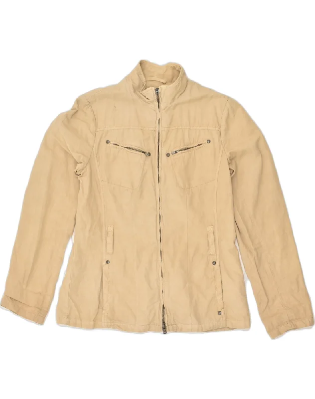 MARLBORO CLASSICS Womens Utility Jacket EU 40 Medium Beige Cotton