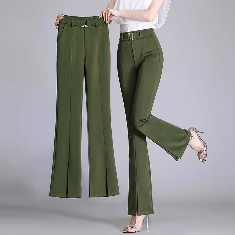 Olive Green Cropped Pants