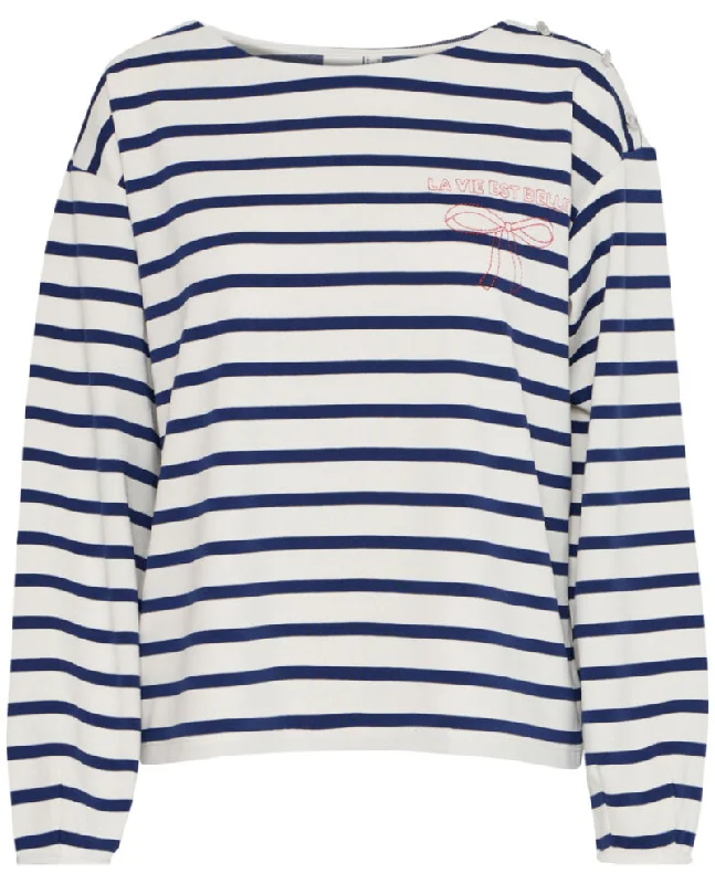 Ichi Itira Stripe Sweatshirt