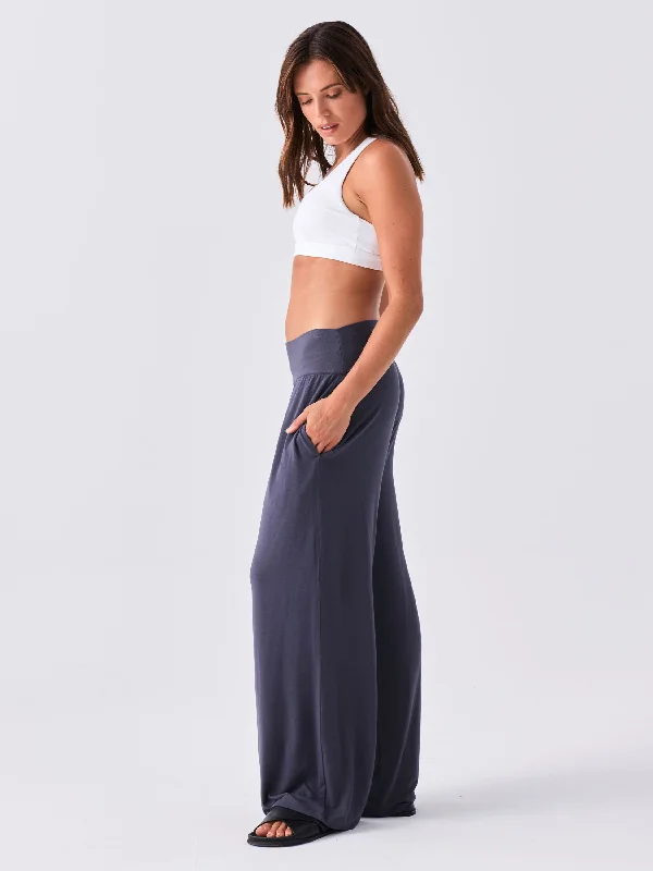 Nomad Modal Wide Leg Pant - Charcoal